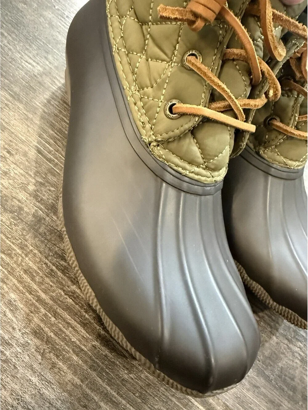 Sperry Women’s Duck Boots Green Size 7.5 Waterproof